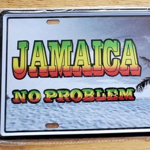 Jamaica No Problem Tropical Novelty Metal License Plate Jamaica, W.I.